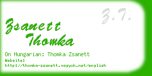 zsanett thomka business card